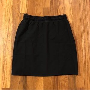 Black Skirt with Pattern Waistband